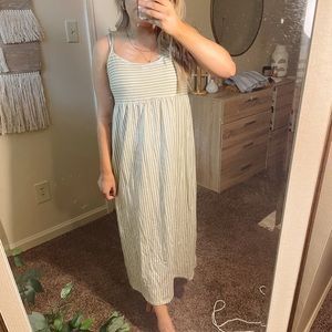 NWT ASOS Light Green Striped Maxi Dress